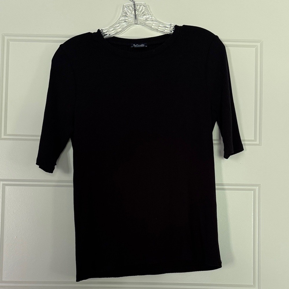 Splendid Black Ribbed Tee